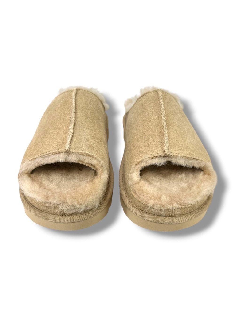 UGG Greenport Suede Slide Shearling Slip On Size 5 Cozy Cabincore Loungewear - Picture 6 of 12